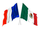 French & Mexican flags